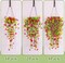 Artificial Flowers for Outdoors Fake Hanging Plants, 4PCS UV Resistant Faux Plastic Greenery Hanging Flowers for Outside Gardens Porch Wall Home Indoor Decor (Mixed Color)